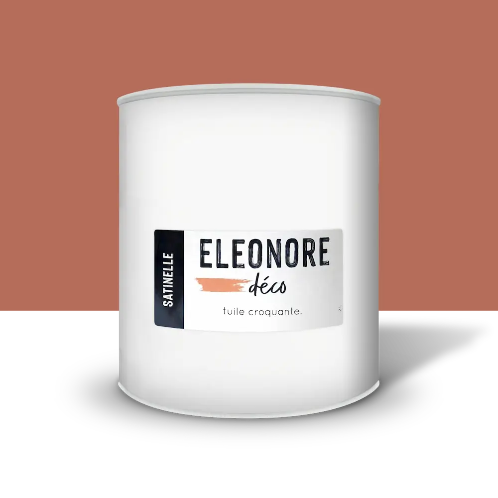 Peinture meuble Satinelle 2 L couleur rose Tuile croquante – Eléonore Déco