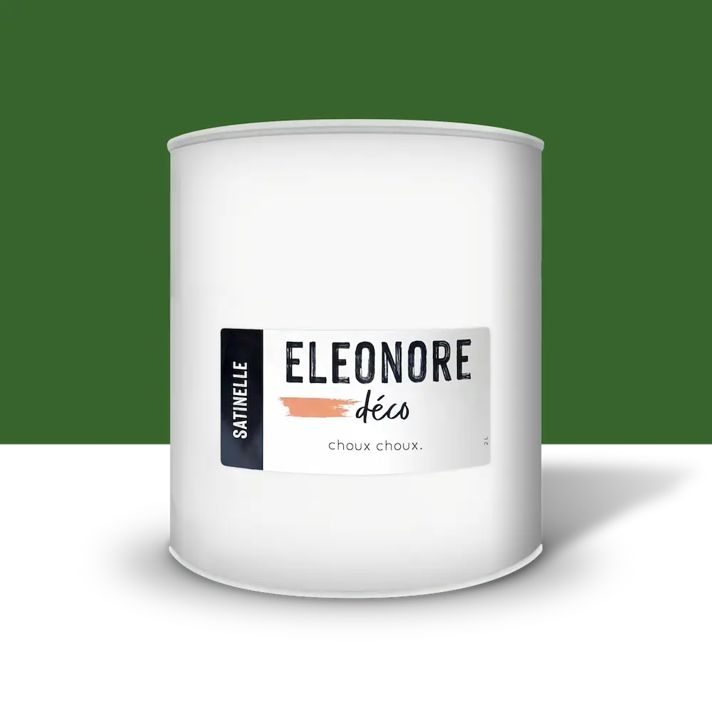 Peinture meuble Satinelle 2 L couleur vert Choux choux – Eléonore Déco