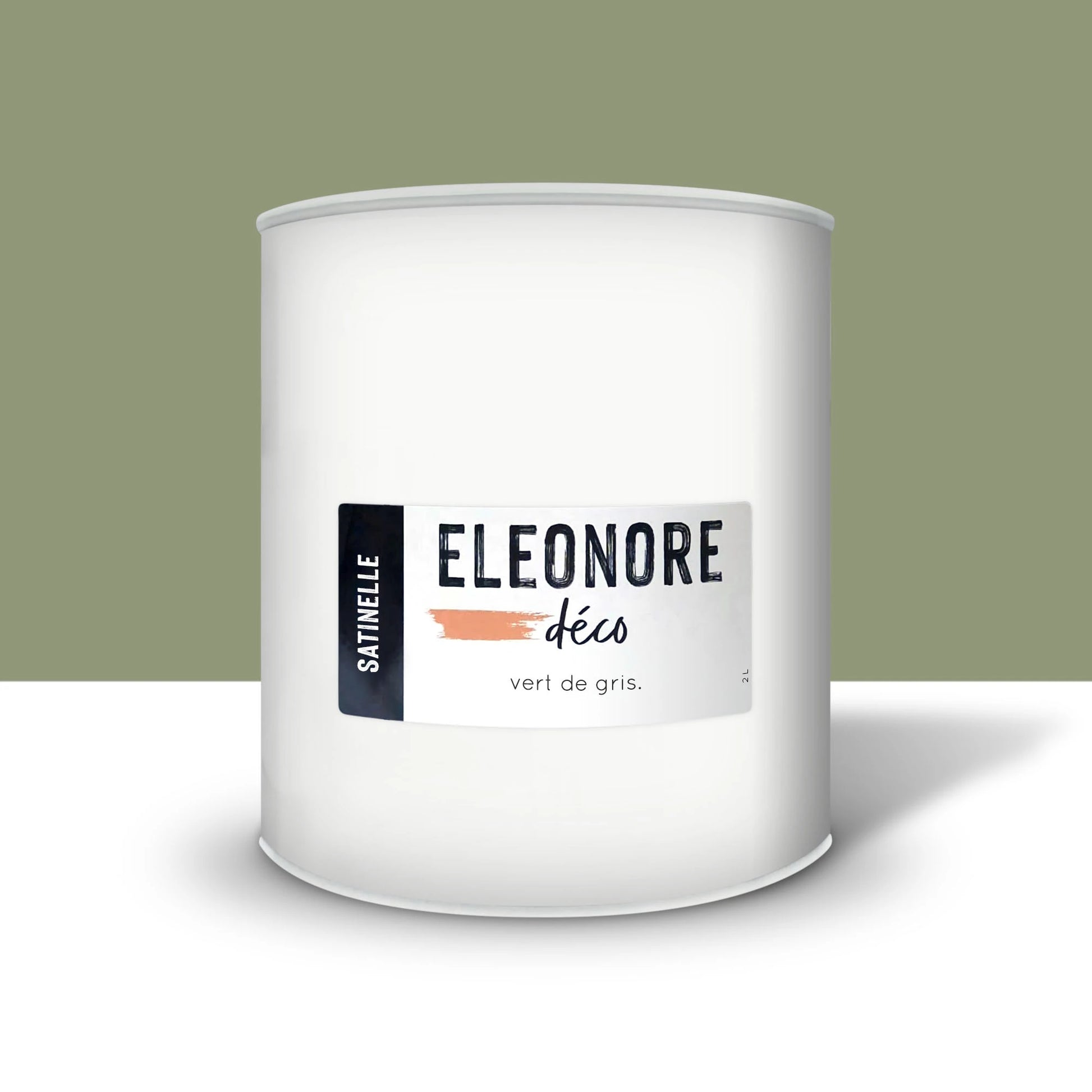 Peinture meuble Satinelle 2L couleur Vert de gris – Eléonore Déco.