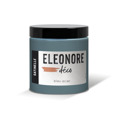 Peinture meuble Satinelle 500ml couleur Bleu acier – Eléonore Déco.