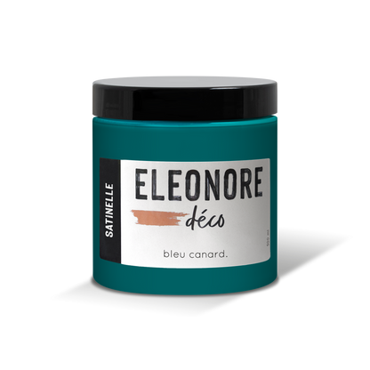 Peinture meuble Satinelle 500ml couleur Bleu canard – Eléonore Déco.