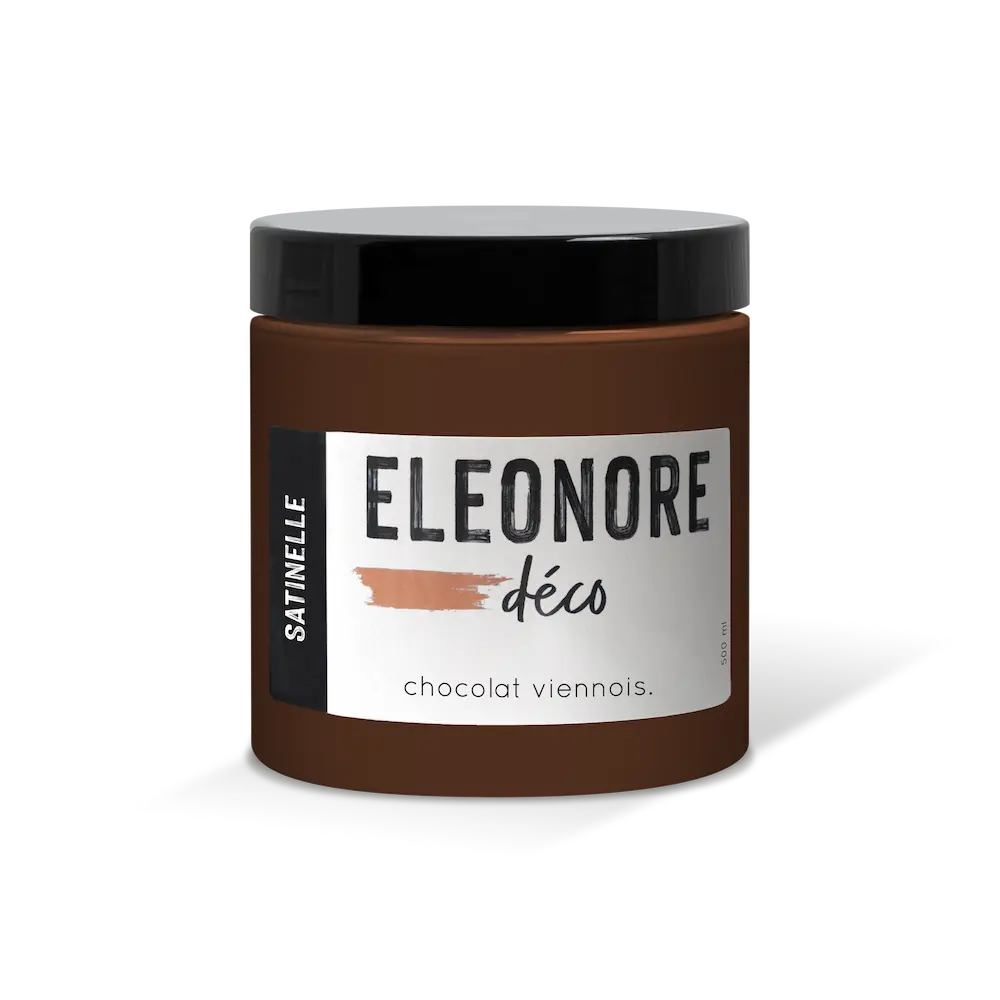 Peinture meuble Satinelle 500 ML couleur marron Chocolat viennois – Eléonore Déco