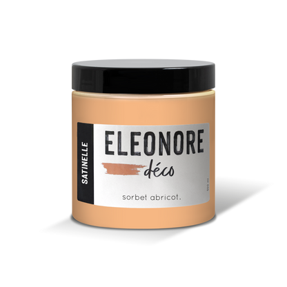Peinture meuble Satinelle 500ml couleur Sorbet abricot – Eléonore Déco.