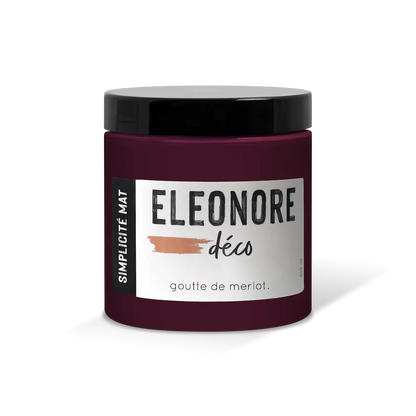 Peinture meuble Simplicité Mat 500 ML couleur rouge Goutte de merlot – Eléonore Déco