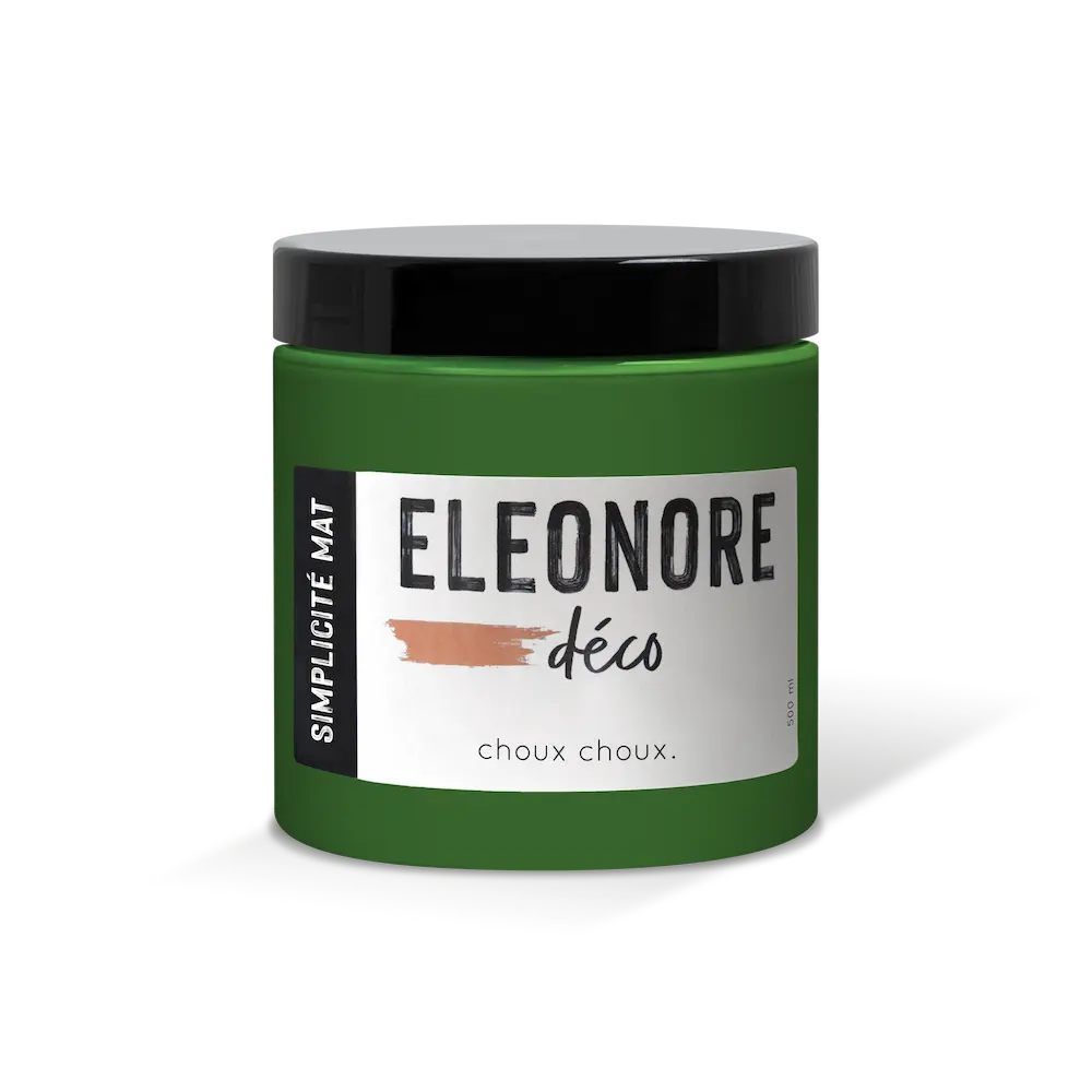 Peinture meuble Simplicité Mat 500 ML couleur vert Choux choux – Eléonore Déco