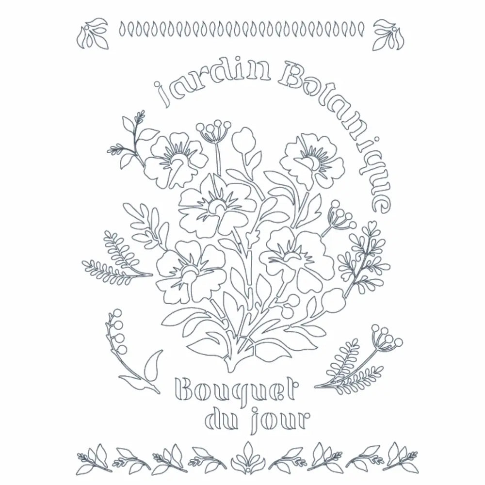 Pochoir repositionnable en mylar Bouquet du jour