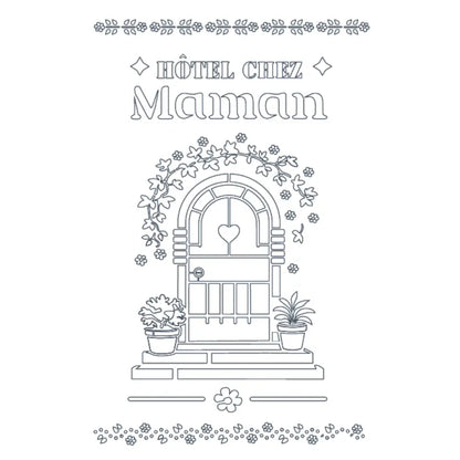 Pochoir repositionnable en mylar Hôtel Maman