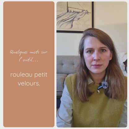 Vidéo présentant l'outil Rouleau petit velours – outil Eléonore Déco.