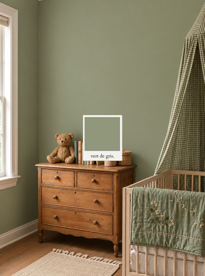 Inspiration chambre enfant couleur Vert de Gris